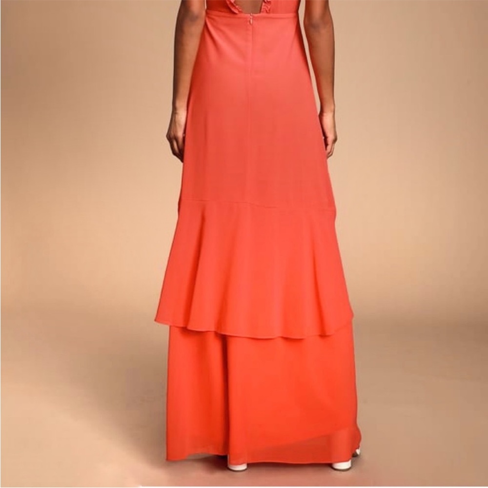 Lulu’s NWT Pour The Champagne Coral Maxi Dress S - Picture 6 of 12